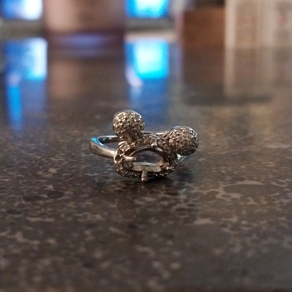 Silver Mickey Mouse Engagement Ring - image 6